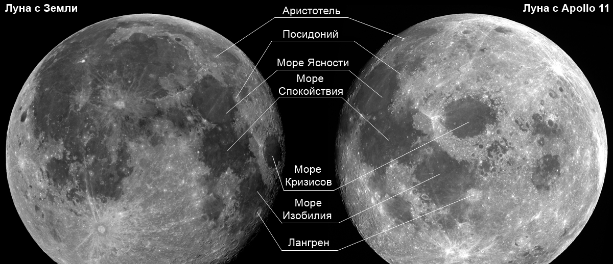 Луна лунные моря